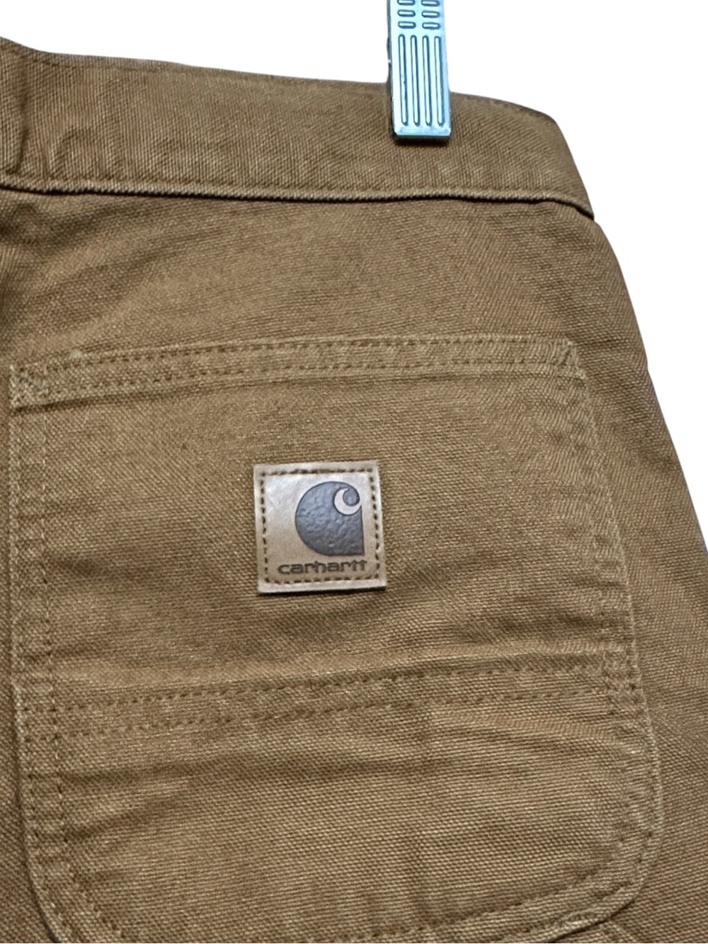 Carhartt Men’s Loose Straight Washed Duck Dungaree Work Pants Brown Size 29 x 30 - Picture 6 of 10